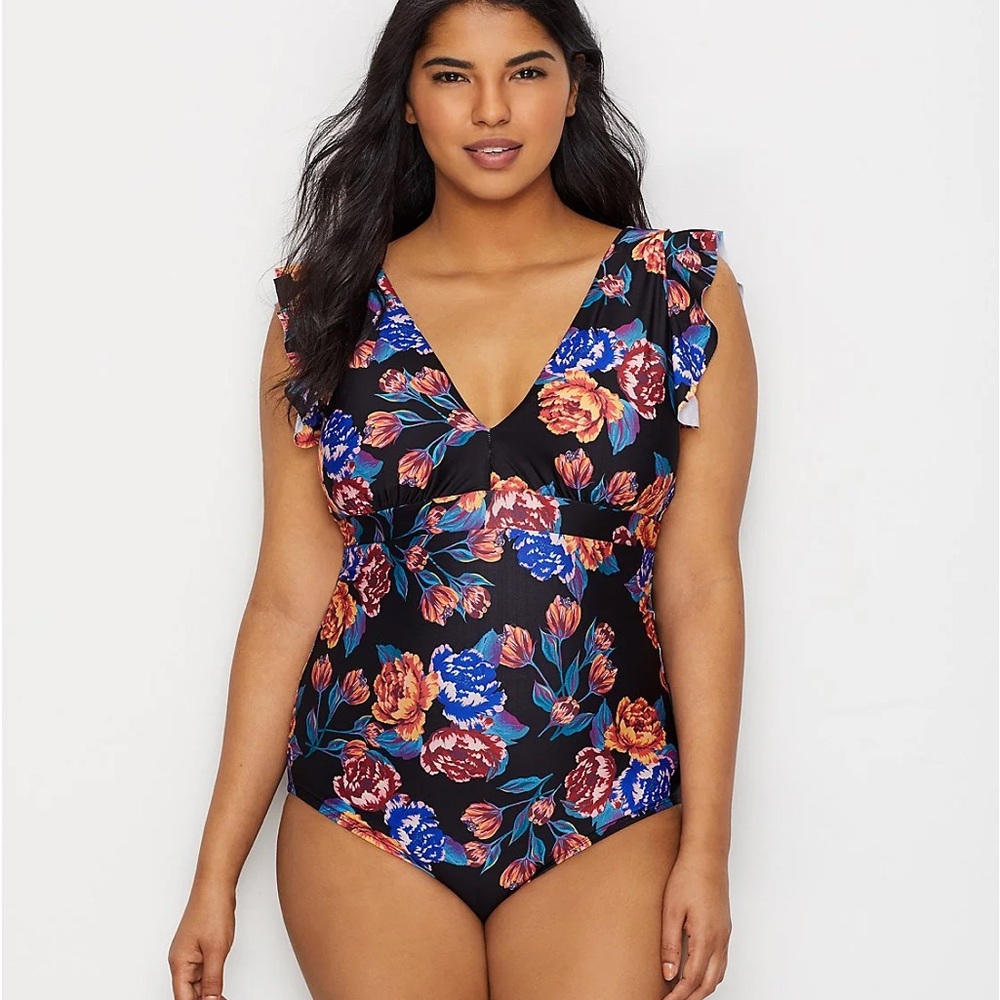ModCloth Kelsie floral one piece swimsuit